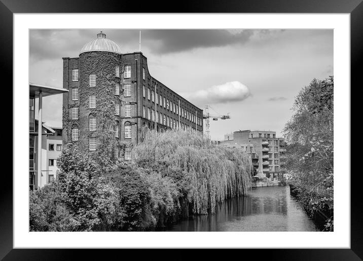 View down the River Wensum in Norwich Framed Mounted Print by Chris Yaxley