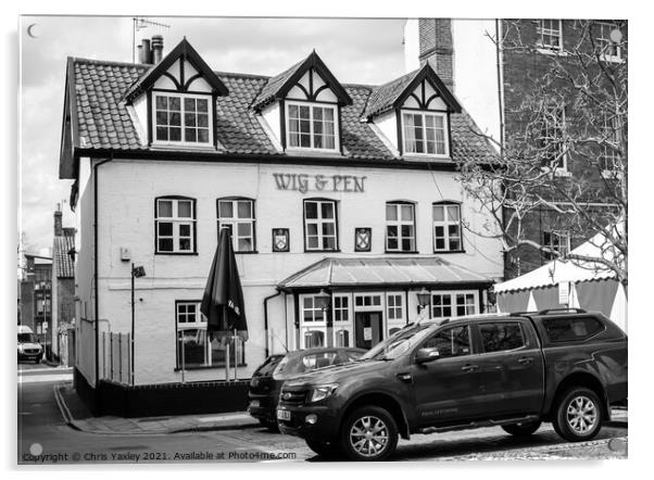 Wig & Pen pub in the city of Norwich, Norfolk Acrylic by Chris Yaxley