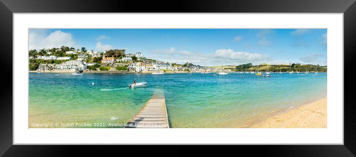 Salcombe panoramic, South Hams, South Devon Framed Mounted Print by Justin Foulkes