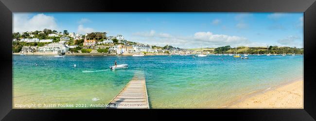 Salcombe panoramic, South Hams, South Devon Framed Print by Justin Foulkes