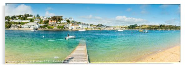 Salcombe panoramic, South Hams, South Devon Acrylic by Justin Foulkes