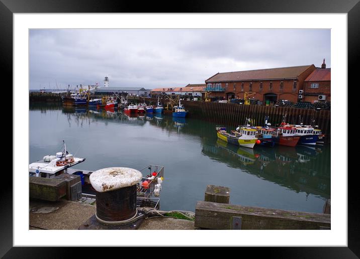 Reflections on Scarborough Harbour Framed Mounted Print by Ian Pettman