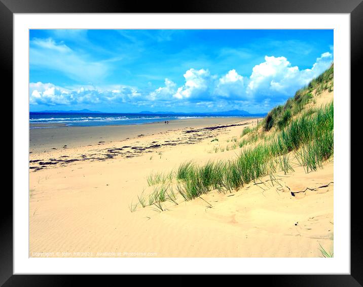 Sand Dunes at Gwynedd in Wales. Framed Mounted Print by john hill