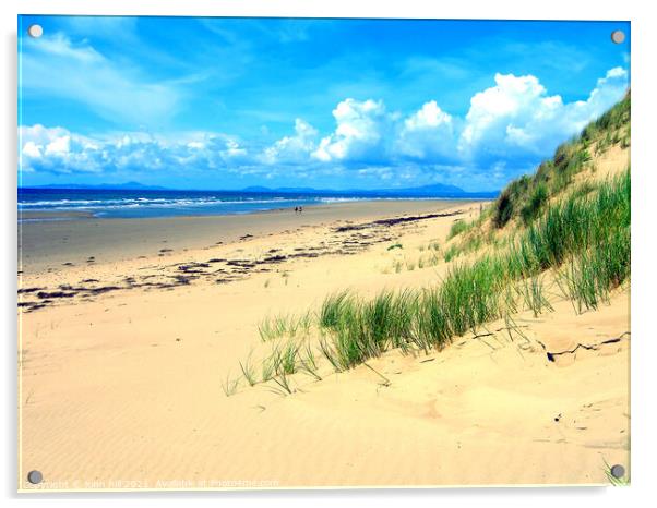 Sand Dunes at Gwynedd in Wales. Acrylic by john hill