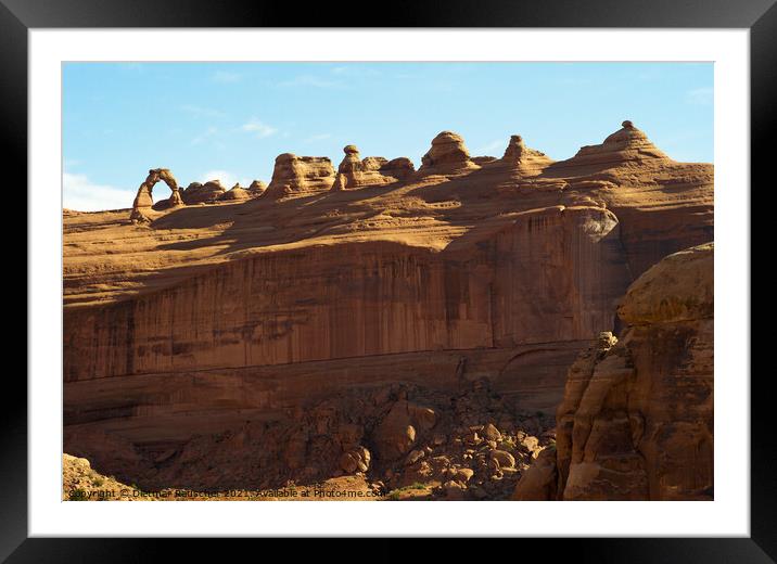 Delicate Arch in Arches National Park, Utah Framed Mounted Print by Dietmar Rauscher