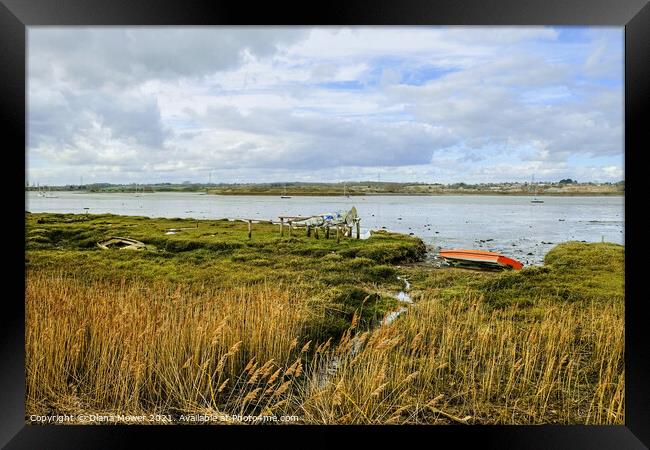 The River Stour Mistley Essex Framed Print by Diana Mower