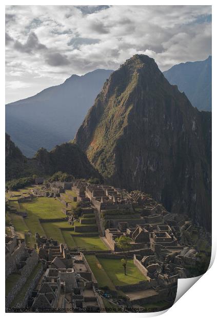 Machu Picchu Ruins in Peru  Print by Dietmar Rauscher