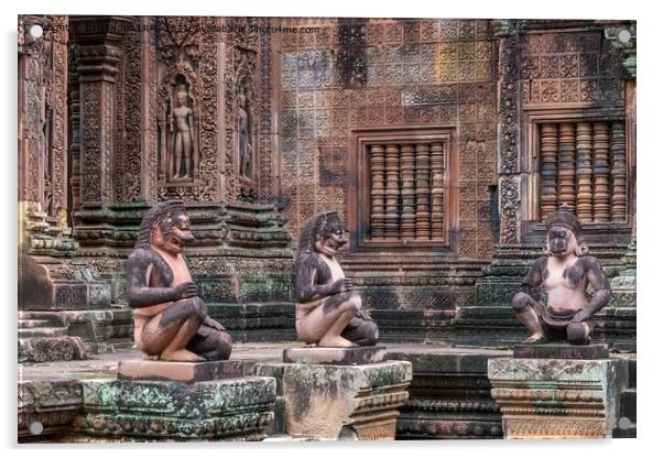 Banteay Srei temple, Cambodia Acrylic by Jo Sowden