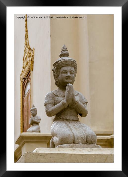 Figure at the Royal Palace, Phnom Penh, Cambodia Framed Mounted Print by Jo Sowden