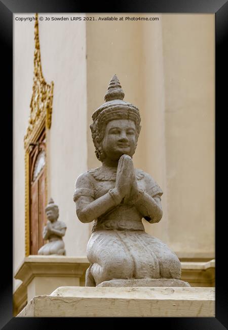 Figure at the Royal Palace, Phnom Penh, Cambodia Framed Print by Jo Sowden