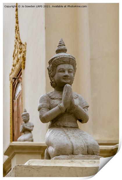Figure at the Royal Palace, Phnom Penh, Cambodia Print by Jo Sowden