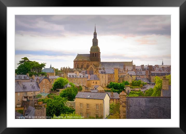 Majesty of Medieval Dinan - C1506-1633-ART Framed Mounted Print by Jordi Carrio