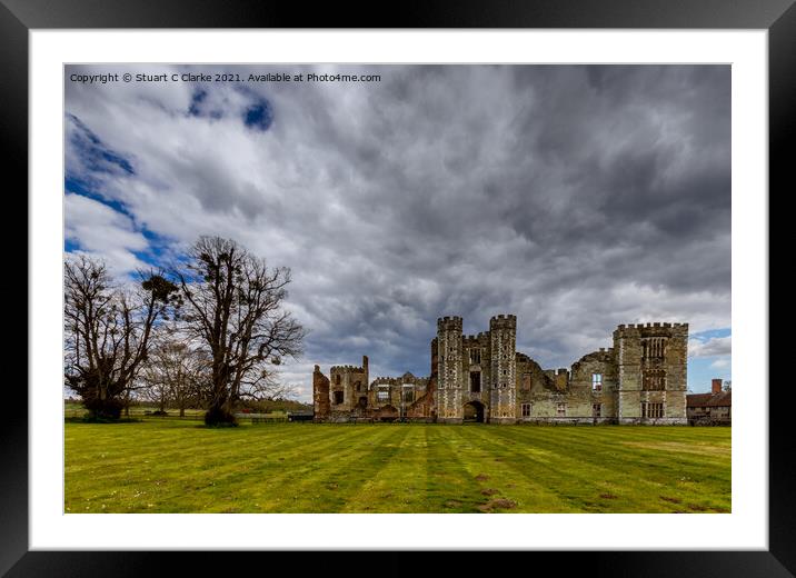 Cowdray Ruins Framed Mounted Print by Stuart C Clarke