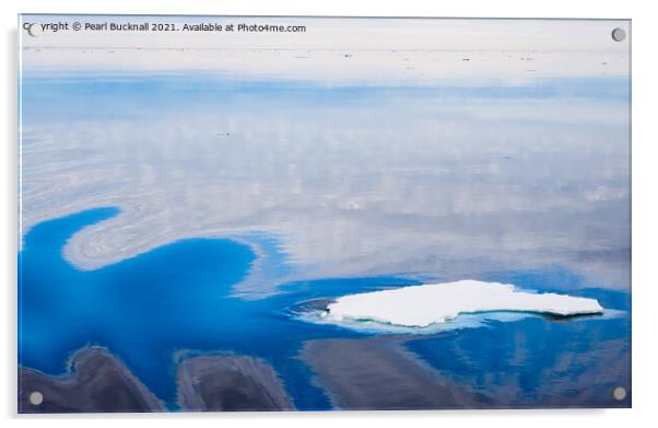 Ice in Sea Water Surface Pattern  Acrylic by Pearl Bucknall