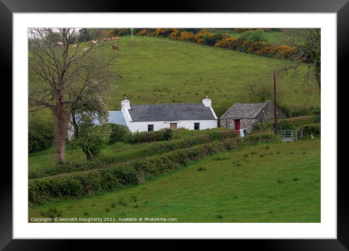 Irish cottage Framed Mounted Print by kenneth Dougherty