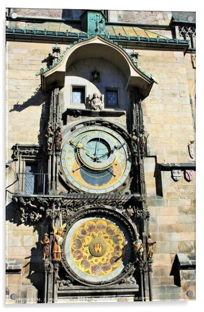 The Prague Astronomical Clock or Prague Orloj  Acrylic by M. J. Photography