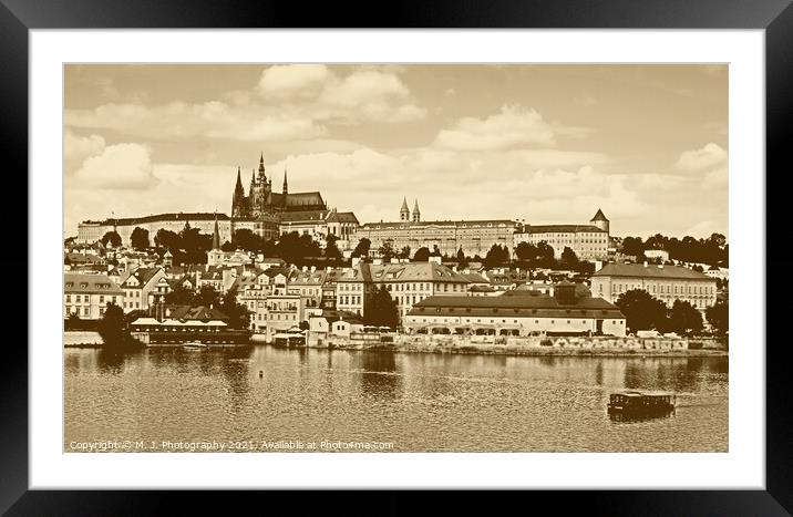 Cityscape of Prague - Czech Republic  Framed Mounted Print by M. J. Photography
