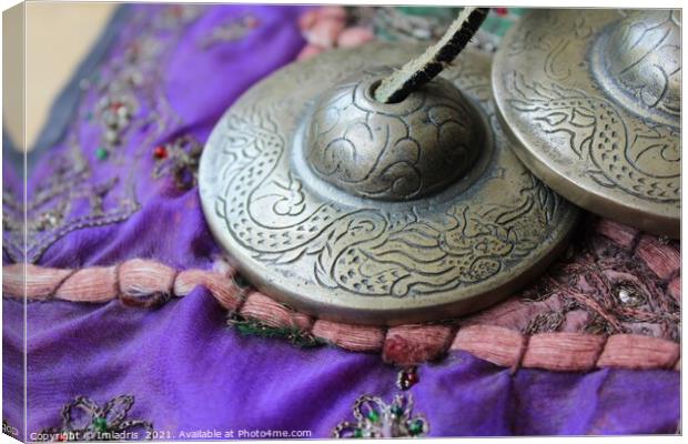 Ting-Sha, Meditation Bells on purple Canvas Print by Imladris 
