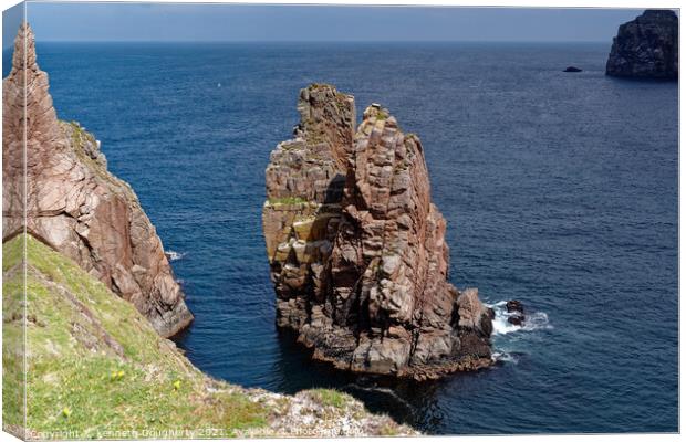 Tory island sea stack Canvas Print by kenneth Dougherty
