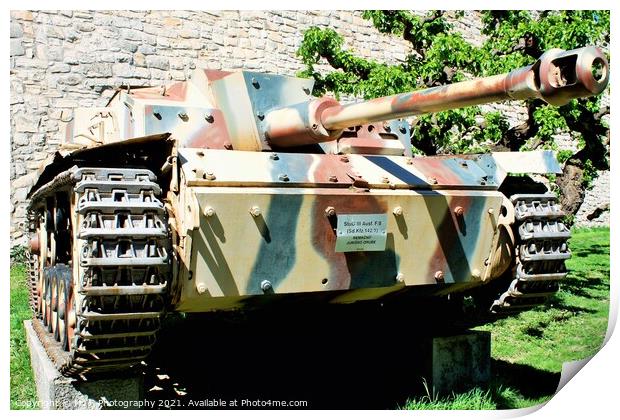 Old German tank Print by M. J. Photography