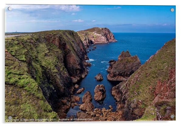 West side of Tory Island looking North. Acrylic by kenneth Dougherty