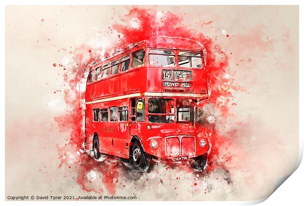 London's Storied Red Routemaster Unveiled Print by David Tyrer