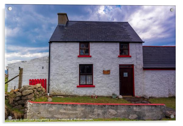 Little house on Tory island. Acrylic by kenneth Dougherty