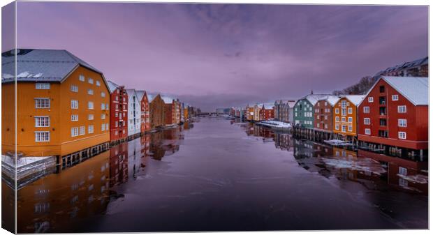 Nidelva Trondheim Norway Canvas Print by John Frid