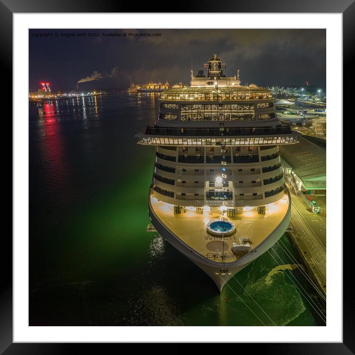 Virtuosa Cruise Ship. Framed Mounted Print by Angela Aird