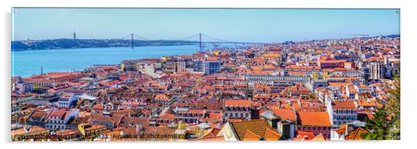 Lisbon City  Acrylic by Peter F Hunt