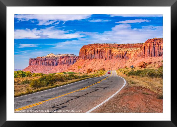 Highway 211 Mesas Canyonland Needles Utah Framed Mounted Print by William Perry