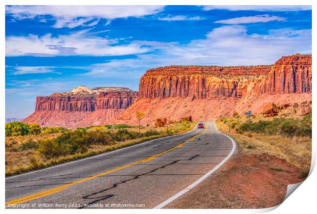 Highway 211 Mesas Canyonland Needles Utah Print by William Perry