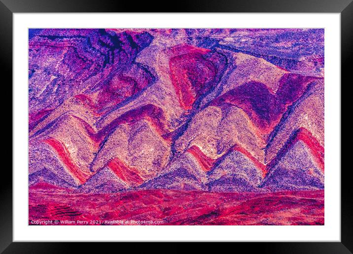 Colorful Canyon Rock Formation Mexican Hat Monument Valley Utah Framed Mounted Print by William Perry