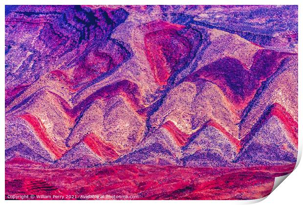 Colorful Canyon Rock Formation Mexican Hat Monument Valley Utah Print by William Perry