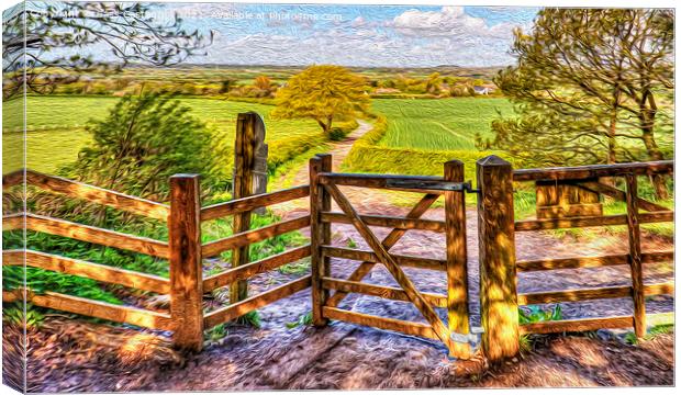 Roseberry Topping Pathway Yorkshire Canvas Print by Cass Castagnoli