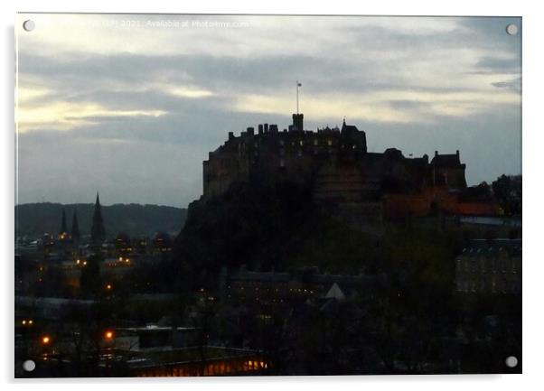 Edinburgh castle Acrylic by dale rys (LP)