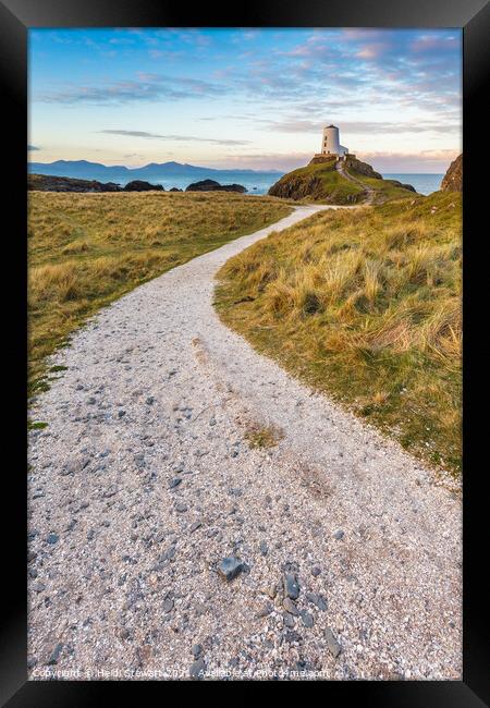 The Path to Twr Mawr Lighthouse Framed Print by Heidi Stewart