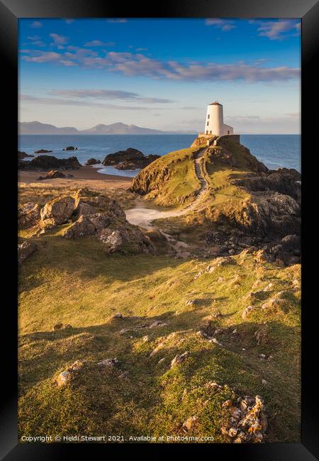 Twr Mawr Lighthouse on Anglesey Framed Print by Heidi Stewart