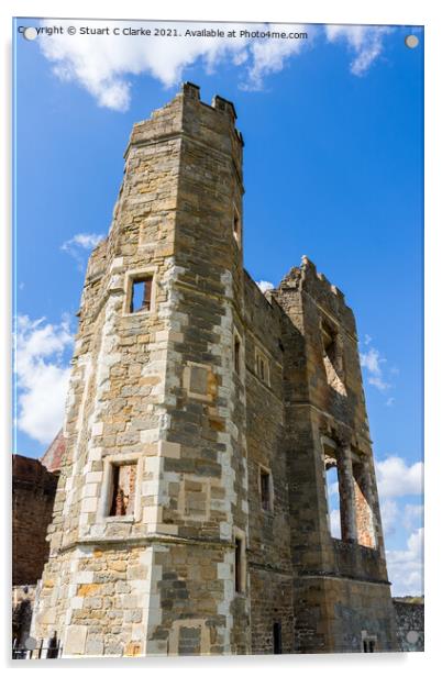 Cowdray Ruins Acrylic by Stuart C Clarke