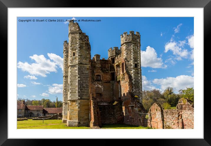 Cowdray Ruins Framed Mounted Print by Stuart C Clarke