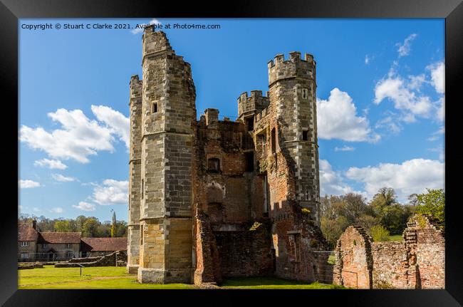 Cowdray Ruins Framed Print by Stuart C Clarke