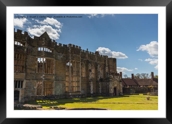 Cowdray Ruins  Framed Mounted Print by Stuart C Clarke