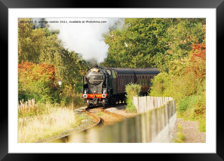 STEAMING ON Framed Mounted Print by andrew saxton