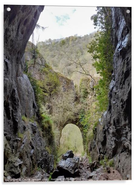 Peak District Cave Entrance Acrylic by Cassie Jackson