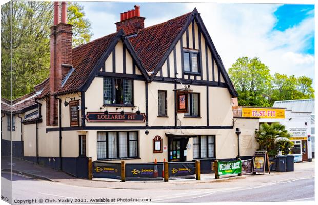 The exterior of Lollards Pit bar on Riverside Road in the city of Norwich, Norfolk Canvas Print by Chris Yaxley