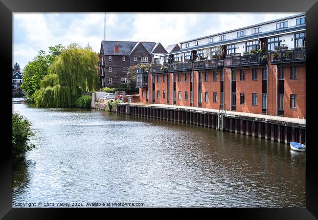 Riverside flats and apartments, Norwich Framed Print by Chris Yaxley
