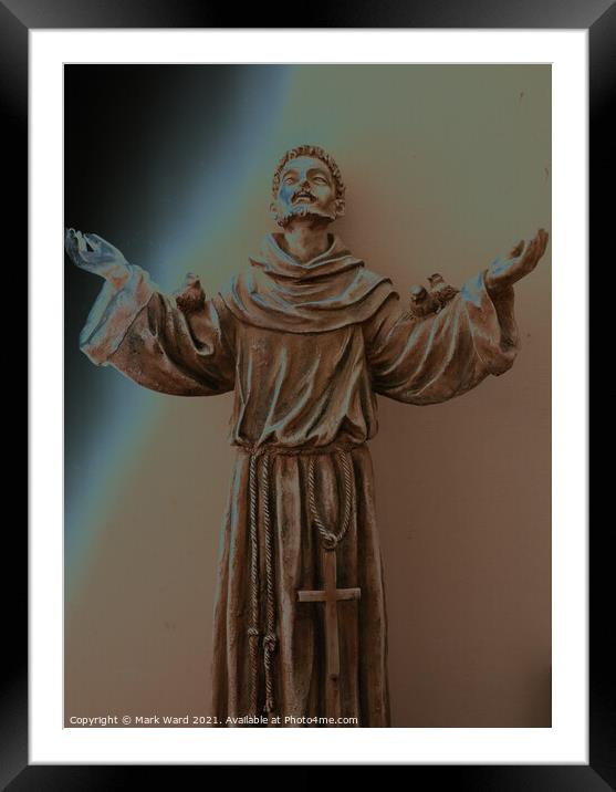 Francis of Assisi Framed Mounted Print by Mark Ward