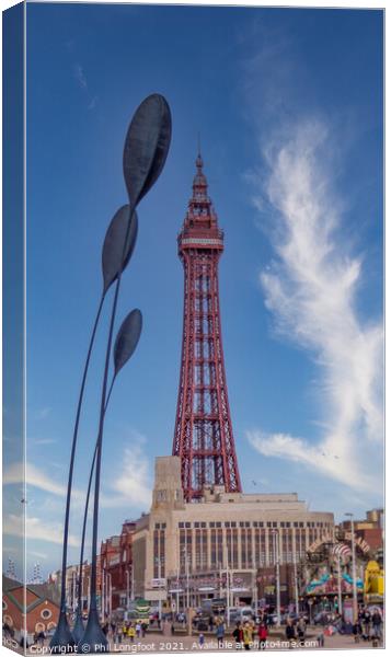 Blackpool Tower Canvas Print by Phil Longfoot