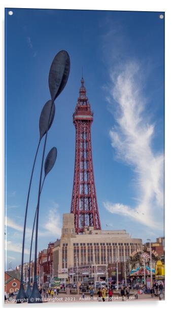 Blackpool Tower Acrylic by Phil Longfoot