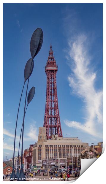 Blackpool Tower Print by Phil Longfoot